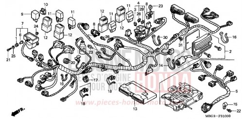 FAISCEAU DES FILS VFR800FIX de 1999